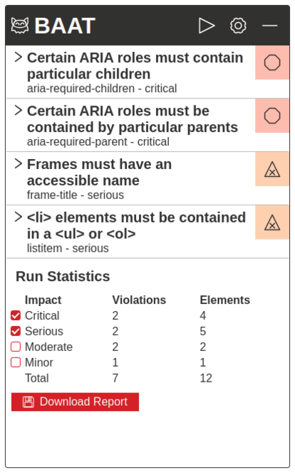 Create automatic Tests with Third Party Tools - Testing - Features - CAAT